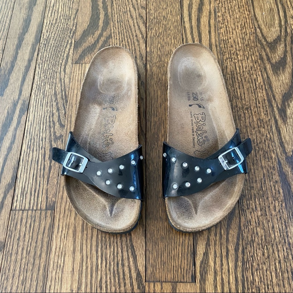 Birkis by Birkenstock Rhinestone Leather Sandals